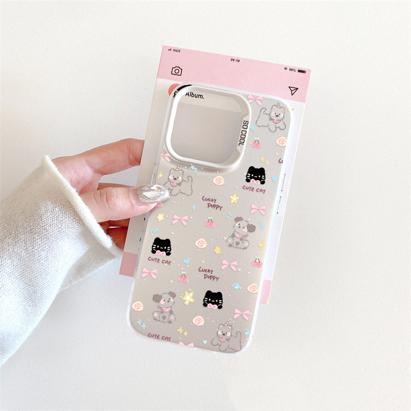 เคสผูกโบว์รูปลูกสุนัขสุดน่ารักและสร้างสรรค์ เคสไอโฟน 11 16 13 15 12 14 Pro Max XR X XS Max 16 7 8 15 14 Plus SE 2020