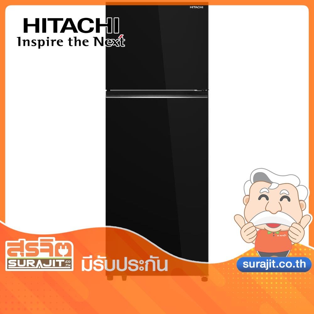 HITACHI ตู้เย็น 2 ประตู ขนาด 14.4 คิว หน้ากระจกสีดำ รุ่น HRTN6443SGBKTH ผ่อน 0% 10 เดือน (23964)