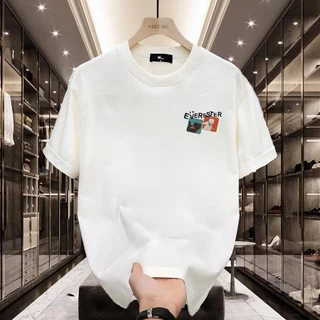 เสื้อยืดผู้ชาย คอกลม-แขนสั้น เสื้อลายแมว สกรีนหน้า หลัง oversize t-shirt เสื้อสตรีทแฟชั่นสวยๆ สีพื้น สีขาว-สีดำ