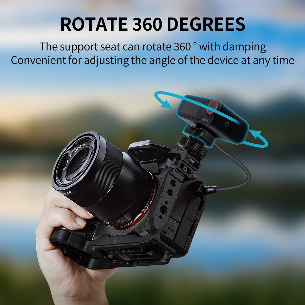 กล้องแฟลชไมโครโฟนไร้สายรองรับรองเท้าเย็นสําหรับ DJI Mic/Mic 2 สําหรับ RODE ไมโครโฟนไร้สาย Receiver Stand Mount