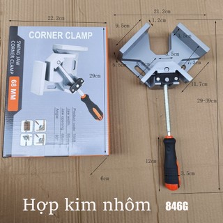 Ê tô kẹp góc vuông rộng tối đa 7cm CORNER CLAMP - Cảo ke góc 90 độ cỡ lớn dùng cho gỗ , sắt hộp , kính