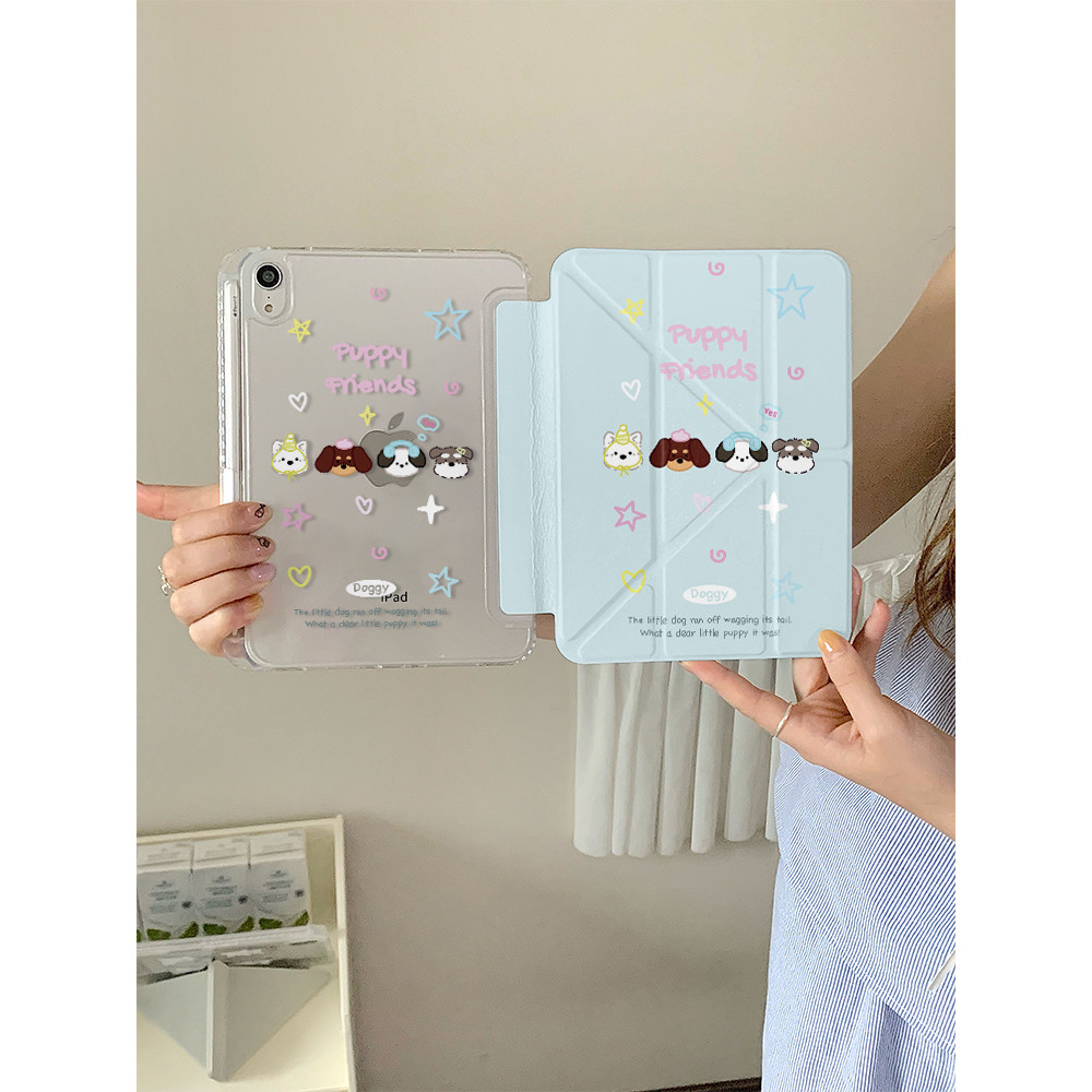 ปากกา iPad Air4/Air5 เคสไอแพด case iPad ใหม่สี Star Puppy พิมพ์ Y + 30% Off iPad air6/5 ipad10 Shock