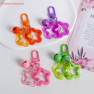 Hanprospree&gt; พวงกุญแจ จี้อะคริลิค รูปดาวห้าแฉก สีสันสดใส สําหรับตกแต่งกระเป๋า