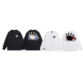 Fashion STUS688SY เสื้อยืดลําลอง แขนยาว คอกลม พิมพ์ลายตัวอักษร Love ทรงหลวม สําหรับผู้ชาย และผู้หญิง