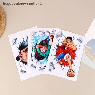 Hugepeaknewsection1 สติกเกอร์สะท้อนแสง ลายการ์ตูนอนิเมะ One Piece สําหรับตกแต่งรถยนต์ 1 ชิ้น