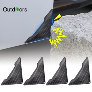 สติกเกอร์คาร์บอนไฟเบอร์ PVC ป้องกันรอยขีดข่วน สําหรับติดมุมประตูรถยนต์ จํานวน 2 ชิ้น ต่อชุด