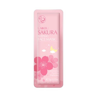 [Daily optimization] laicome Sakura sleep mask bag 1 pack 3G hydrating and moisturizing skin care products English package delivery 8/21