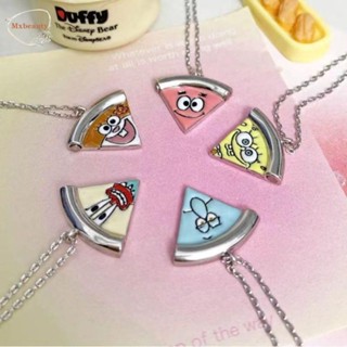 Mxbeauty สร้อยคอแม่เหล็ก ลาย Patrick Star Sandy Cheeks SpongeBob น่ารัก สําหรับเพื่อนสนิท