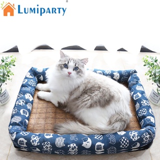 Lumiparty เบาะที่นอน ทรงสี่เหลี่ยม ระบายอากาศ อุปกรณ์เสริม สําหรับสัตว์เลี้ยง สุนัข แมว