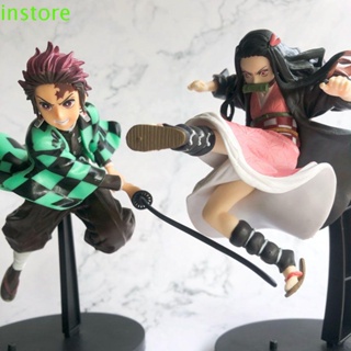 Instore ตุ๊กตาฟิกเกอร์ Demon Slayer Nezuko Jumping and Fighting Kimetsu No Yaiba Tanjirou ของเล่นสําหรับเด็ก