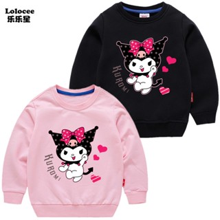 SANRIO เสื้อกันหนาว แขนยาว ลายการ์ตูนน่ารัก แฟชั่นฤดูใบไม้ผลิ และฤดูใบไม้ร่วง สําหรับเด็กผู้หญิง