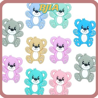 Bja ลูกปัดซิลิโคน รูปสัตว์น่ารัก 5 สี DIY อุปกรณ์เสริม