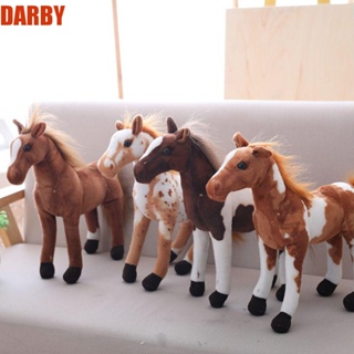 Darby ของเล่นตุ๊กตาม้าจําลอง ผ้าฝ้าย แบบนิ่ม เสมือนจริง ของขวัญสําหรับเด็ก