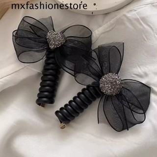 Mxfashione ยางรัดผม แบบตาข่ายตรง ยางรัดผม โบ พลาสติก หวานแหวว ทุกวัน