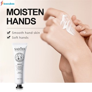 Sadoer Goat Milk Moisturizing Hand Cream Moisturizing Silky Moisturizing Skin Care Tender GLOSS Hand Cream ICECUBES