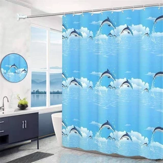 ✨พร้อมส่ง✨ม่านห้องน้ำ ขนาด200*200cm กันน้ำ กันเชื้อรา ม่านพลาสติก PEVA ม่านกั้นห้อง shower curtain เนื้อหนา