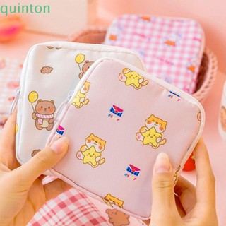 Quinton กระเป๋าใส่เหรียญ ผ้าอนามัย ผู้หญิง เดินทาง เคสหูฟัง กระเป๋าผ้าอนามัย มีซิป กระเป๋าใส่บัตร กระเป๋าใส่เหรียญเกาหลี