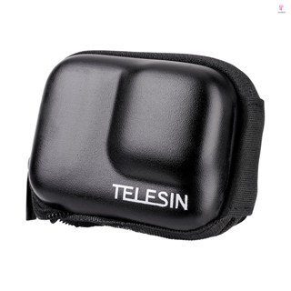 TELESIN Waterproof Camera Bag for   9 10 Black - Semi-open Zipper Carry Case for Action Camera