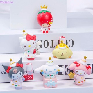 Dahuo โมเดลฟิกเกอร์ PVC รูปการ์ตูนอนิเมะ Kuromi Cinnamon Dog My Melody น่ารัก สําหรับตกแต่งบ้าน