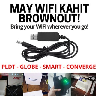 จัดส่งในพื้นที่✨ สาย USB 12V WiFi ไปยังตัวเชื่อมต่อ Powerbank Boost Converter Step-up Cord สำหรับเราเตอร์ Wifi