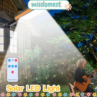 Wisdomest โคมไฟ LED 160 ดวง พลังงานแสงอาทิตย์ กันน้ํา พร้อมไฟ 3 โหมด สําหรับติดตกแต่งผนังบ้าน สวน