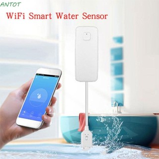 Antot เซนเซอร์เตือนการรั่วไหลของน้ํา สําหรับ Tuya Detector professional WIFI Leak Alarm