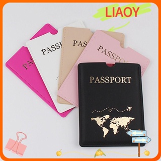 Liaoy กระเป๋าใส่บัตรเครดิต หนังสือเดินทาง หนัง PU กันน้ํา อเนกประสงค์