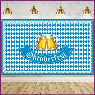 แบนเนอร์ผ้าโพลีเอสเตอร์ ลาย The Munich Oktoberfest ขนาด 185x110 ซม. สําหรับตกแต่งปาร์ตี้