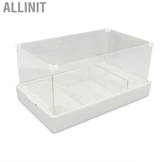 Allinit Tortoise Tank Glass Separate Type Design 360 Degree Panoramic View for Small Amphibians Reptiles