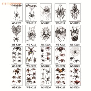 [risingmeup] สติกเกอร์รอยสักชั่วคราว ลายแมงมุม และแผลเป็น กันน้ํา 2 แผ่น