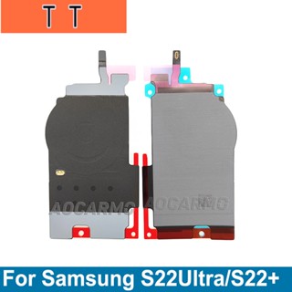 Aocarmo โมดูลคอยล์เหนี่ยวนําชาร์จ แบบไร้สาย NFC สายเคเบิลอ่อน แบบเปลี่ยน สําหรับ Samsung Galaxy S22 Ultra Plus S22+