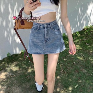 พร้อมส่ง  💫 ROSY SKIRT กางเกงกระโปรงยีนส์ : KOREAMINIDRESS