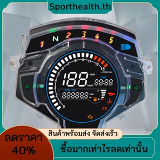 เครื่องวัดความเร็วรอบเครื่องยนต์ดิจิทัล หน้าจอ LCD 10V-15V สําหรับ Yamaha LC135 V2 V3