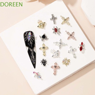 Doreen อุปกรณ์ตกแต่งเล็บ รูปดาวเคราะห์ฮาโลวีน สไตล์พังก์ โกธิค สําหรับตกแต่งเล็บ DIY 10 ชิ้น ต่อชุด