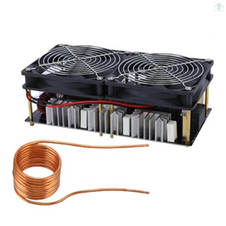 1800W 40A DC 12-48V Induction Heating Board ZVS Power Supply Module High Frequency Low Voltage Flyback Driver Heater Tesla Coil for Heat Treatment Metal Melting