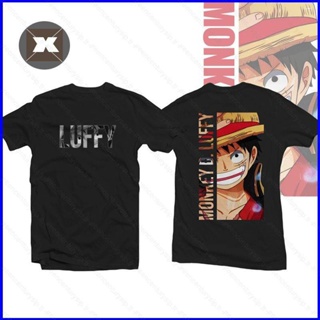 เสื้อยืดแขนสั้นลําลอง พิมพ์ลายกราฟฟิค One Piece Monkey D Luffy ทรงหลวม พลัสไซซ์ แฟชั่นสําหรับผู้ชาย และผู้หญิง ไซซ์ GP1