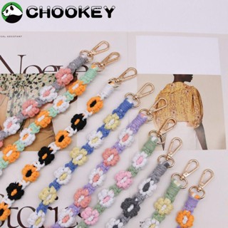 Chookey สายคล้องไหล่ ผ้าฝ้ายถัก ลายดอกไม้ แฮนด์เมด หลากสี สําหรับกระเป๋า