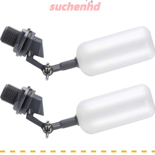 Suchenhd ตัวกรองถังเก็บน้ํา PVC วาล์วบอลลอยน้ํา NPT ตัวผู้ ขนาดเล็ก 1/2 นิ้ว 2 ชิ้น