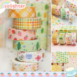 Solighter เทปสติกเกอร์ 6 ม้วน สําหรับตกแต่งสมุดภาพ DIY