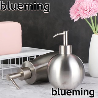 Blueming2 เครื่องจ่ายสบู่เหลว แชมพู ทรงวงรี ใช้ซ้ําได้ สีเงิน