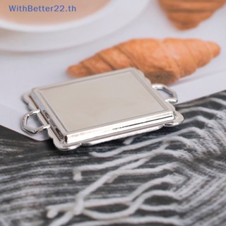 Withbetter ชุดถาดกาแฟ ชา โลหะ สีเงิน ขนาดเล็ก 1/12 สําหรับบ้านตุ๊กตา 10 ชิ้น