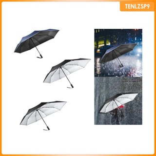 [tenlzsp9] ร่มกันฝนอัตโนมัติ ขนาดกะทัดรัด 8 ซี่ สําหรับผู้ชาย ผู้หญิง เดินป่า ตกปลา แบกเป้ กลางแจ้ง