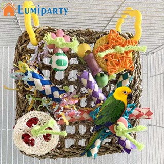 Lumiparty บันไดเชือกแขวน กันกัด สีสันสดใส ของเล่นสําหรับนกแก้ว