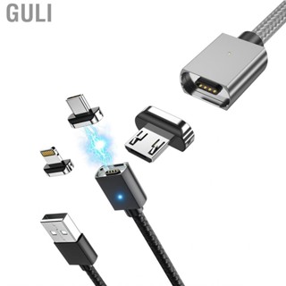 Guli Magnetic Charging Cable 3A Fast Transmission Wire 2 in 1 with Micro USB Plug TPYE C Connector