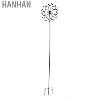 Hanhan Garden Wind Double Layer Metal Windmills Spinners W/Ground  Deco HG