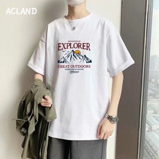 Acland เสื้อยืดผู้ชาย ผู้ชายเสื้อเชิ้ต เสื้อยืด ผ้านุ่ม ใส่สบาย ไม่หด ไม่ต้องรีด 36Z230908