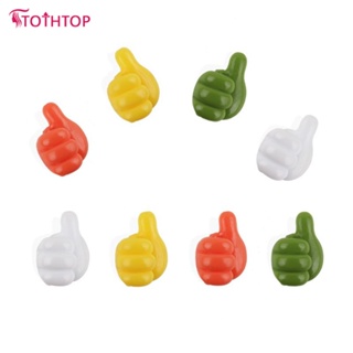 4pcs Multifunctional Creative Thumb Hook ห้องน้ำห้องนั่งเล่นฟรีใส่ข้อมูลสายน่ารักคงที่ Sticking Hook [TOP]