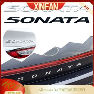 Xinfan1 ชิ้น SONATA ABS โลโก้รถ ตัวอักษรภาษาอังกฤษ สติกเกอร์กันชนหลัง ประตูท้ายรถ สติกเกอร์สัญลักษณ์ด้านหลัง สติกเกอร์จัดแต่งทรงผม อุปกรณ์เสริม