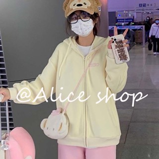 Alice เสื้อกันหนาว เสื้อฮู้ด ง่ายๆ trendy comfortable ดูสวยงาม WJK2390PKE37Z230913