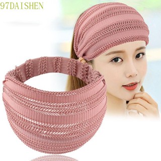 Daishen1 ที่คาดผม ผ้าตาข่าย สีพื้น แบบเรียบง่าย สไตล์เกาหลีวินเทจ สําหรับผู้หญิง